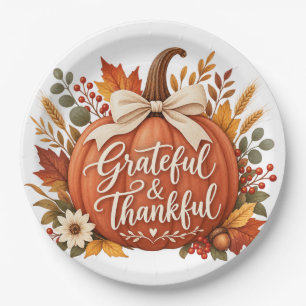 Terrakotta-Friendsgiving-Papier-Tischservietten, D Pappteller