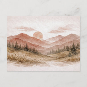Terrakotta-Gebirgslandschaft Kiefernwald Postkarte