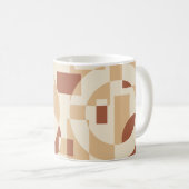 Terrakotta-Geometrie Nahtloses Muster Kaffeetasse (VorderseiteRechts)