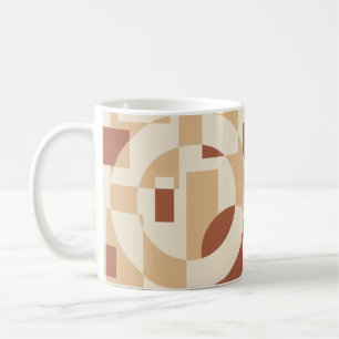 Terrakotta-Geometrie Nahtloses Muster Kaffeetasse