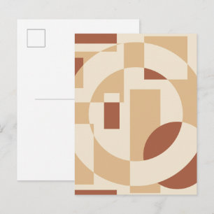 Terrakotta-Geometrie Nahtloses Muster Postkarte