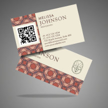 Terrakotta Geometrischer Wellness QR-Code