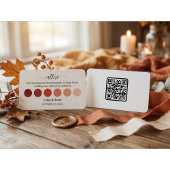 Terrakotta-Herbsthochzeitskleidung Farbpalette für Begleitkarte