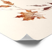 Terrakotta-Herbstlaub-Kranz Hochzeitsdusche Willk Poster (Ecke)