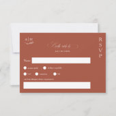Terrakotta-Hochzeit mit Blumen RSVP Karte (Vorderseite)