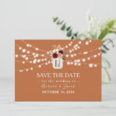 Terrakotta-Hochzeit Save The Date (Stehend Vorderseite)