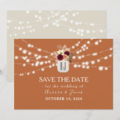 Terrakotta-Hochzeit Save The Date (Vorne/Hinten)