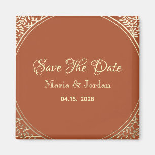 Terrakotta-Hochzeit Save The Date Einladungsmagnet Magnet
