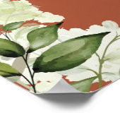 Terrakotta-Hochzeits-Willkommensschild mit florale Poster (Ecke)