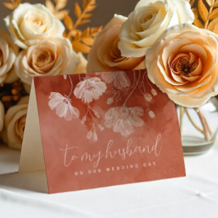 Terrakotta-Hochzeitstag-Karte für den Ehemann Dankeskarte