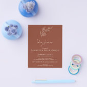 Terrakotta Indie Botanical Budget Flyer (Einzeln)