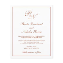 Terrakotta klassische elegante Budget-Hochzeitsein