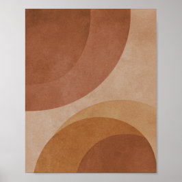 Terrakotta-Kreise - Minimalistische Geometrie Poster