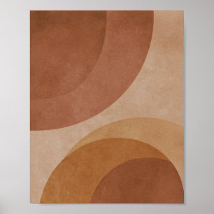 Terrakotta-Kreise - Minimalistische Geometrie Poster