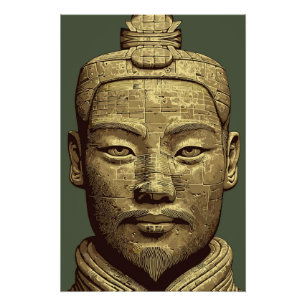 Terrakotta Krieger - Antikes Gold Kunst Poster