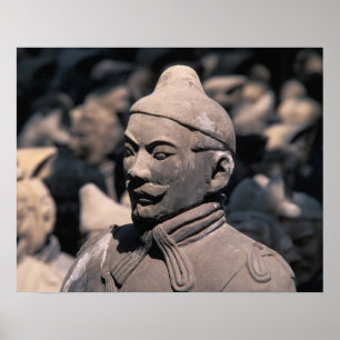 Terrakotta-Krieger im Grab des Kaisers Qin Shihuan Poster