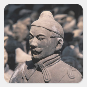 Terrakotta Krieger in Kaiser Qin Shihuang 2 Quadratischer Aufkleber