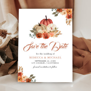 Terrakotta-Kürbis-Hochzeit zum Verlieben Save The Date