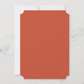 Terrakotta-Kürbis-Monogramm-Hochzeit Einladung (Rückseite)