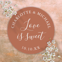 Terrakotta Love Is Sweet Hochzeitsgeschenk