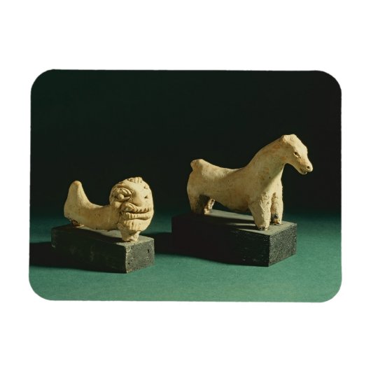 Terrakotta, Löwe und Pferd, Mohenjodaro 2300-1750 Magnet (Horizontal)