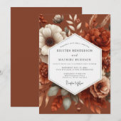 Terrakotta-Malerei-Boho-Hochzeit Einladung (Vorne/Hinten)