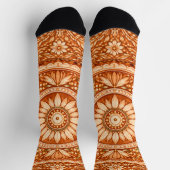 Terrakotta-Mandala-Allover-Print-Crew Socken (Oben)
