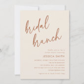 Terrakotta-Minimal-Boho-Braut-Brunch Einladung (Vorderseite)