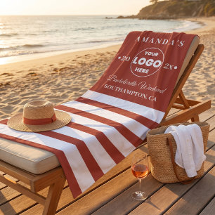 Terrakotta Minimalist Junggesellinnen-Wochenende-L Strandtuch