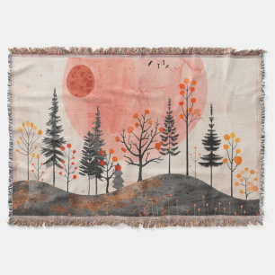 Terrakotta-Mond-Kupfer-Herbst-Volkswald-Kunst Decke