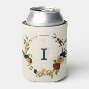 Terrakotta-Navy-Blumen-Hochzeit Dosenkühler