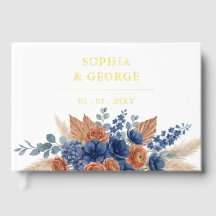 Terrakotta-Navy-Pampas-Grün-Moderne-Hochzeit