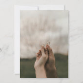 Terrakotta Orange Minimalistische Verlobungszeremo Einladung (Rückseite)