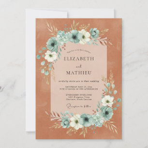 Terrakotta-Organische-Bohemian-Hochzeit Einladung