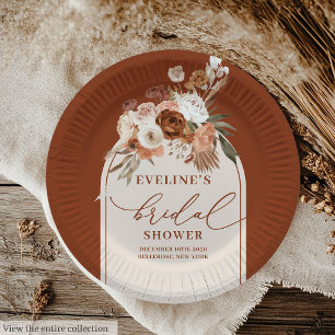 Terrakotta Pampas Gras Papier Teller für Hochzeit