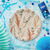 Terrakotta Pampasgras Eukalyptus Neutral Boho Pappteller (Party)