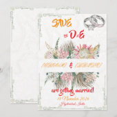 Terrakotta-Pampasgras-Hochzeitseinladung Save The Date (Vorne/Hinten)