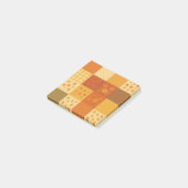 Terrakotta-Patchwork-Quilt-Rustikal-Bauernhaus-Blu Post-it Klebezettel (angewinkelt)