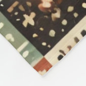Terrakotta-Patchwork-Quilt Rustikal Retro Vintage Fleecedecke (Ecke)