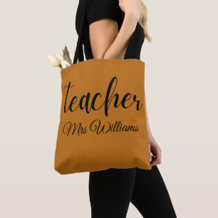 Terrakotta personalisierter Lehrer Tasche