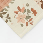 Terrakotta-Pfirsich-Quilt-Patchwork-Gingham-Blumen Fleecedecke (Ecke)