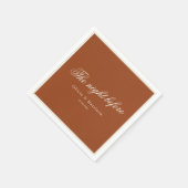 Terrakotta-Probeessen Hochzeit Serviette (Ecke)