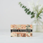 Terrakotta-Quilt-Patchwork-Handmade-Kleidung Visitenkarte (Stehend Vorderseite)