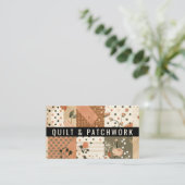 Terrakotta-Quilt-Patchwork-Handmade-Kleidung Visitenkarte (Stehend Vorderseite)
