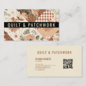 Terrakotta-Quilt-Patchwork-Handmade-Kleidung Visitenkarte (Vorne/Hinten)