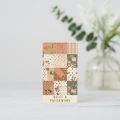 Terrakotta-Quilt-Patchwork-Handmade-Kleidung Visitenkarte (Stehend Vorderseite)