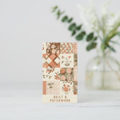 Terrakotta-Quilt-Patchwork-Handmade-Kleidung Visitenkarte (Stehend Vorderseite)