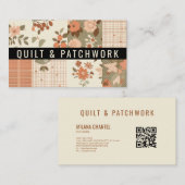 Terrakotta-Quilt-Patchwork-Handmade-Kleidung Visitenkarte (Vorne/Hinten)