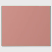 Terrakotta-rosa feste schlichte Farbe Geschenkpapier (Flach)
