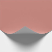 Terrakotta-rosa feste schlichte Farbe Geschenkpapier (Ecke)